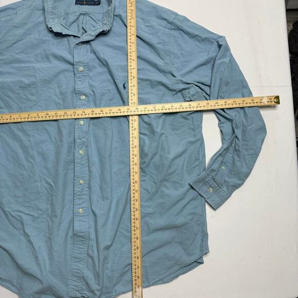 Polo Ralph Lauren Blue Casual Long Sleeve Shirt 100% Cotton Size 3XLT - Picture 4 of 4